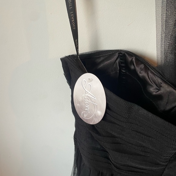 Bill Levkoff NWT Mesh Tool Halter Black Ball Gown Women’s 12 - Picture 7 of 7